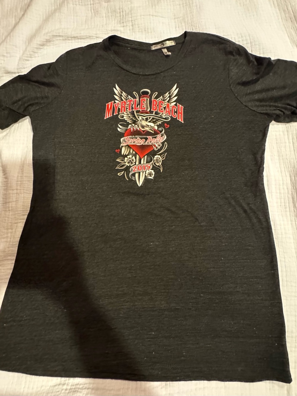 Myrtle Beach Bike Week 15’ Black Women’s Tshirt SZ 2X Arrow Design Hot Leathers